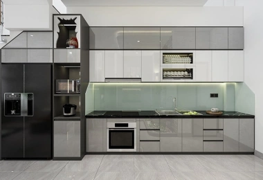 Mẫu thiết kế phòng bếp 20m2 đẹp, hiện đại